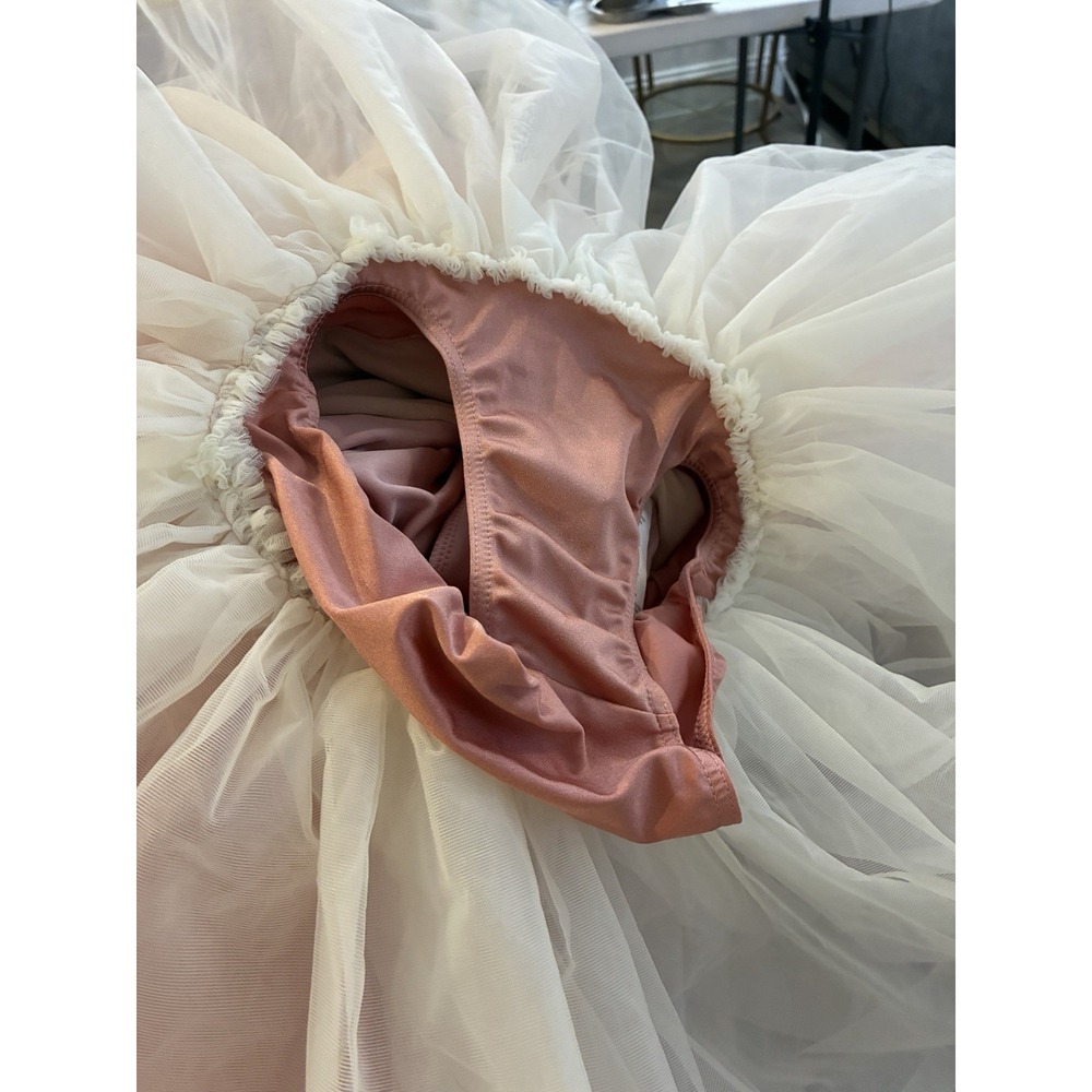 Weissman Size Kids Small Girls Child Gold And Pink Ballet Dance Costume Tulle - Picture 9 of 16